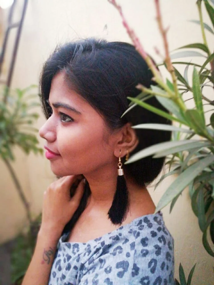Real customer styling featuring The Swag World tassel earrings & casual style
