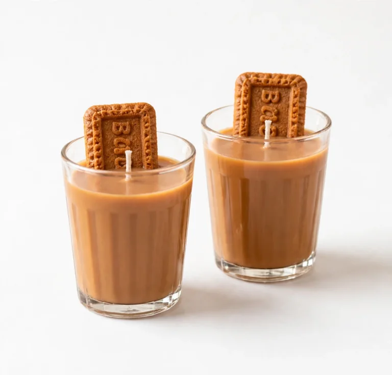 Chai Candle in Glass with Biscuit Wick Holder, 80g | The Swag World - View 2