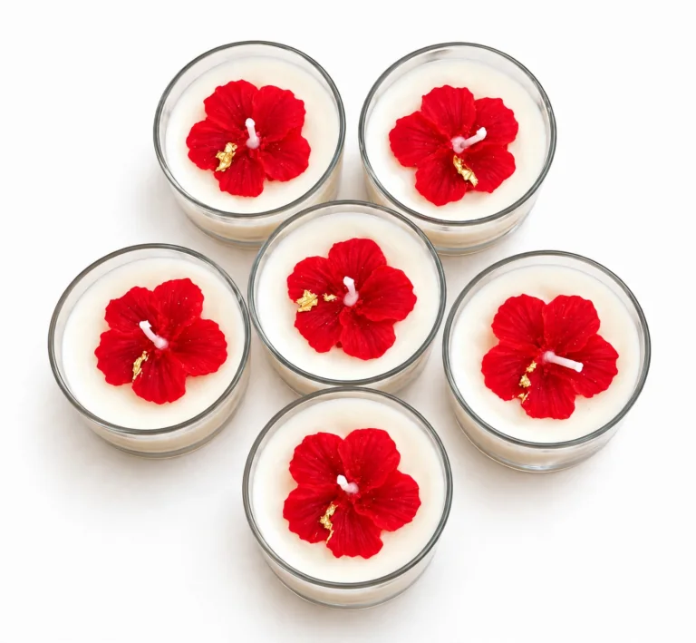 Hibiscus Tealight Candle, 30g | The Swag World - View 2