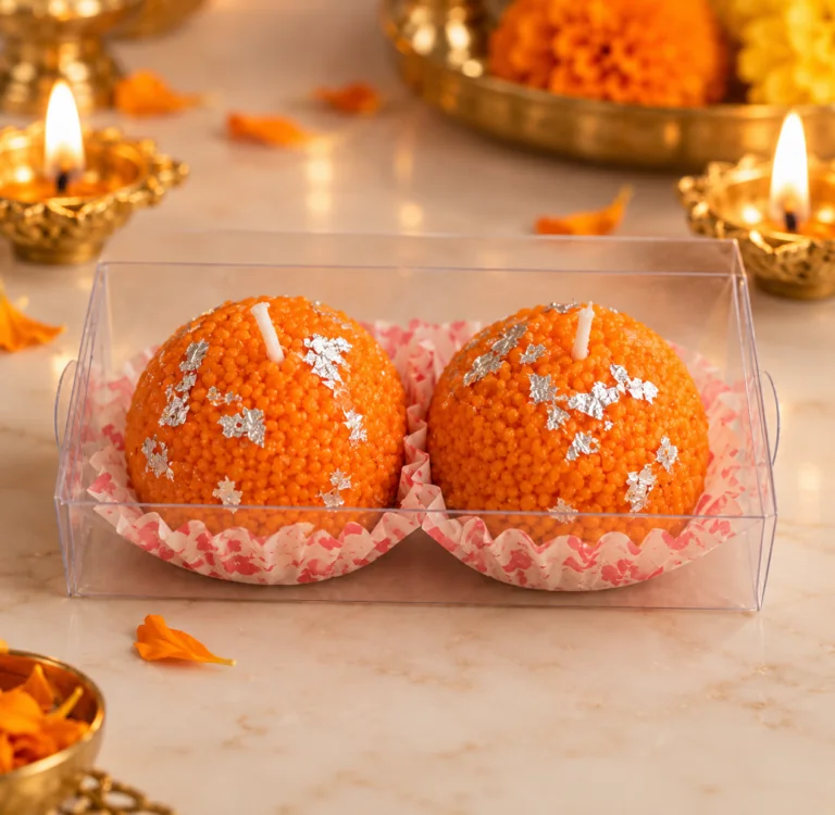 Laddoo Candle, 30g | Pack of 2 | The Swag World