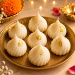 Modak Candle | Handcrafted Cardamom & Saffron Scented Mithai Candle, 25g | The Swag World