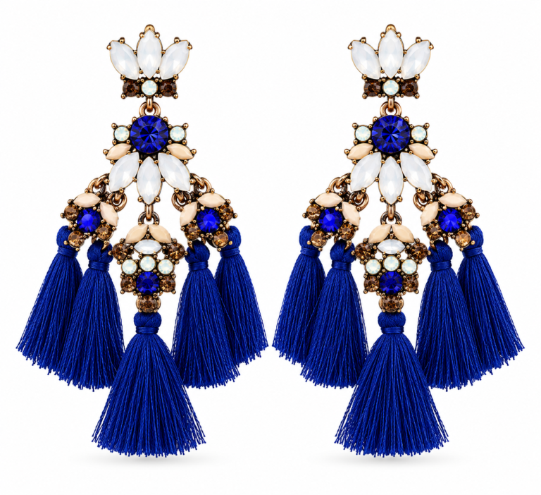 Amanda Blue Tassels