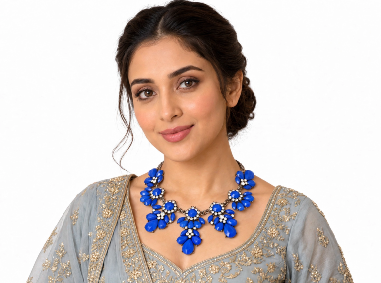Candy Navy Blue Necklace - View 2