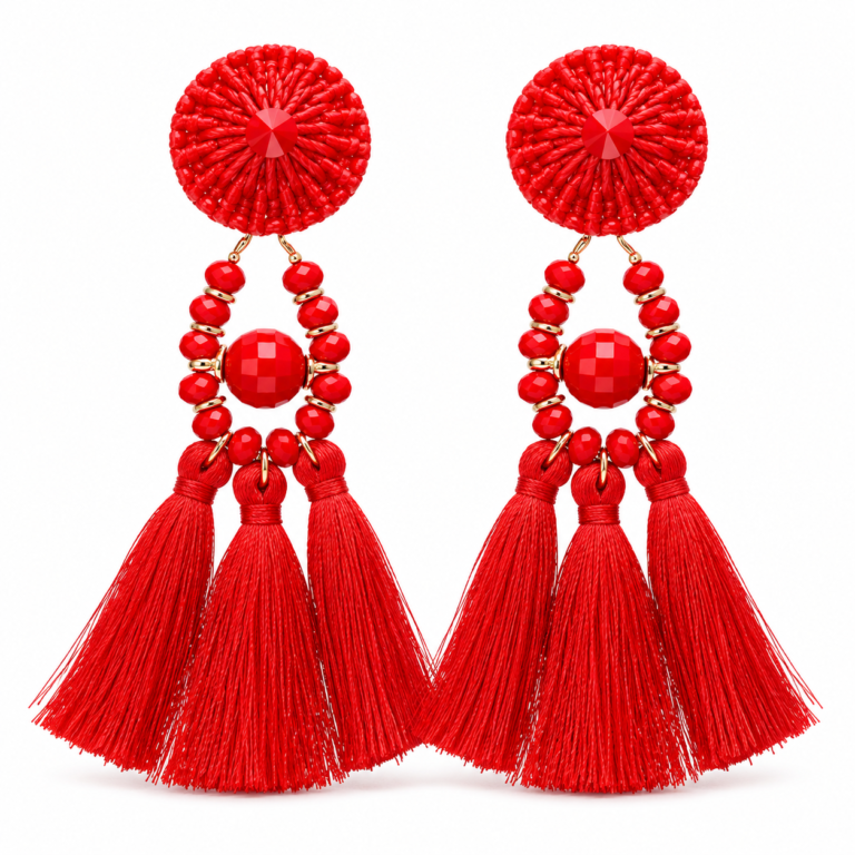 Kayla Red Earrings