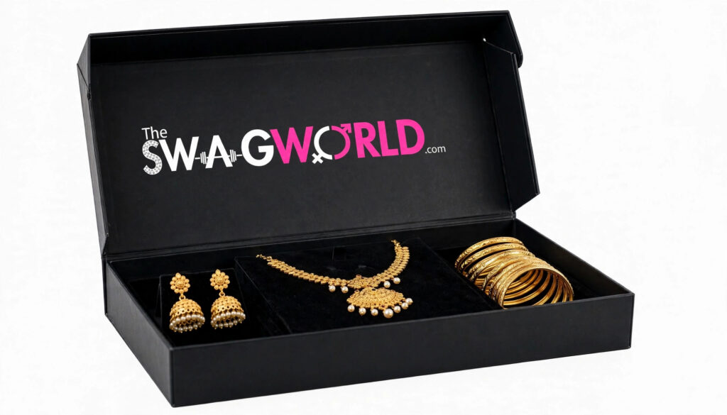 Classic Swag Box - Open Box Jewellery Showcase