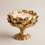 Footed Flower Candle