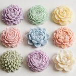TheGlowTrove Soy Wax Flower Candle (Pack of 9)