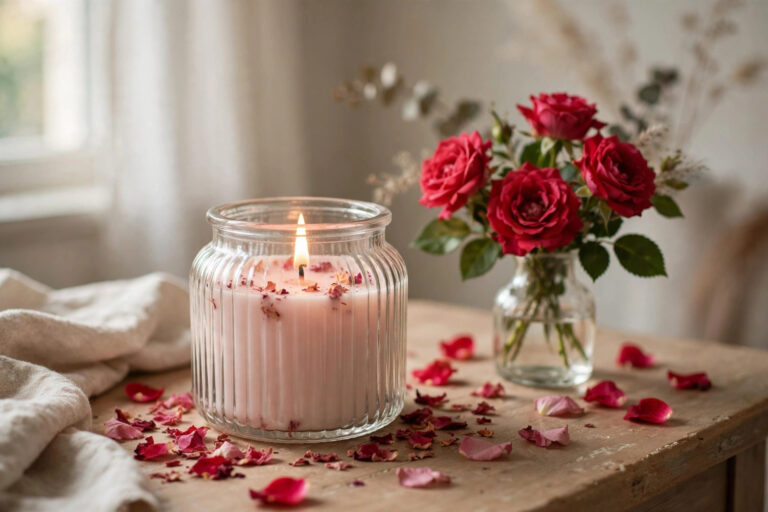 IRIS Damask Rose Scented Jar Candle - View 2