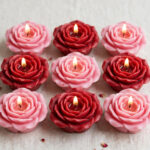 Rose Scented Diya Candles (Set of 20)