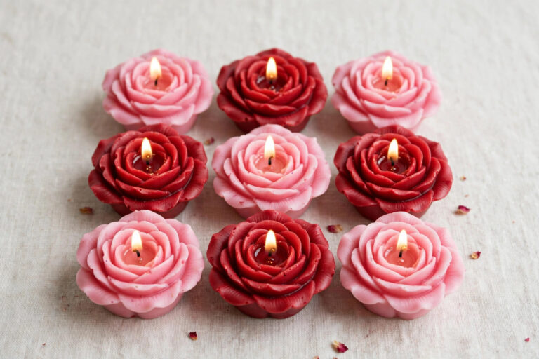 Rose Scented Diya Candles (Set of 20)