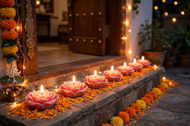 Rose Scented Diya Candles (Set of 20) - View 2