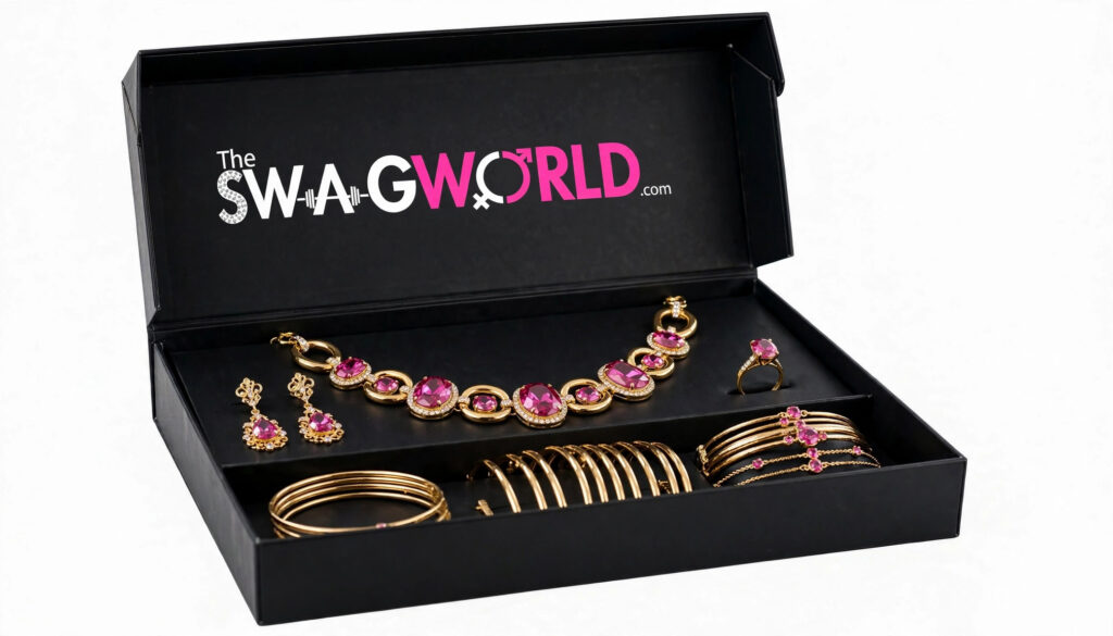 Princess Swag Box With A Bonus - Open Box Jewellery Showcase