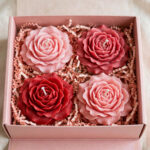 Handcrafted Rose Flower Scented Candle Gift Box (Set of 4)