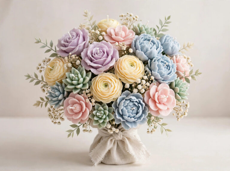 Soya Wax Candle Flower Bouquet