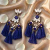 Amanda Blue Tassels