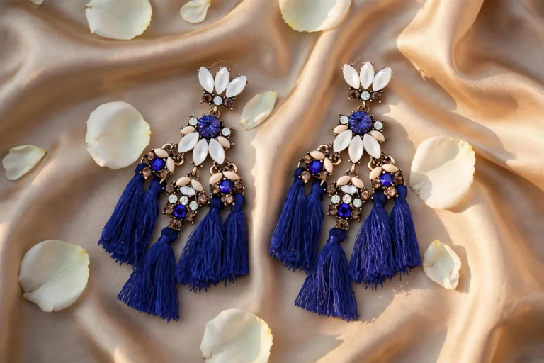 Amanda Blue Tassels