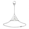 Anika Silver Geometric Hand Chain Ring