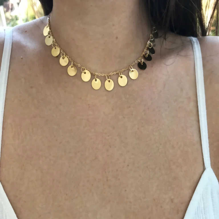Gold Coin Choker - View 2