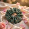 Green Brocade Scrunchie