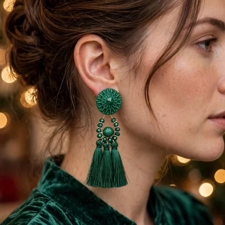 Kayla Green Earrings - View 2