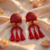 Kayla Red Earrings