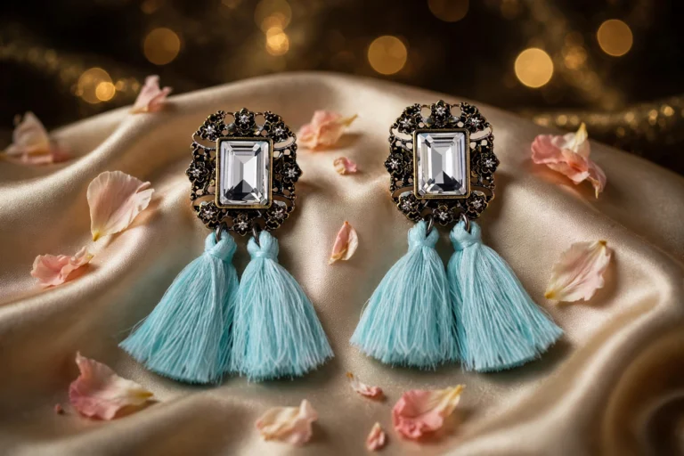Nicole Aqua Blue Earrings