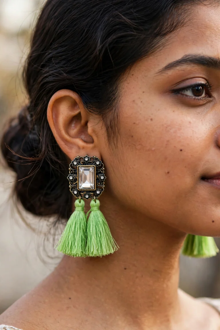 Nicole Green Earrings - View 2
