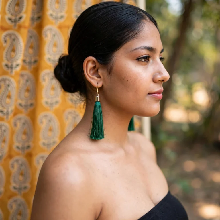 Samaira Green Earrings - View 2