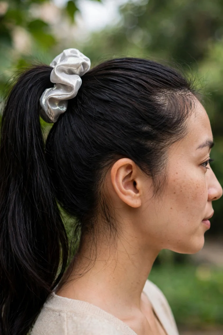 Silver Scrunchie - View 2
