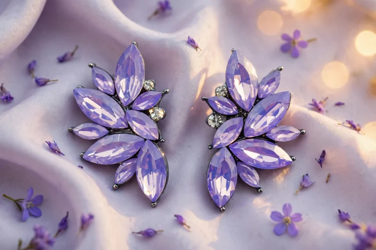 Sophia L Purple Earrings