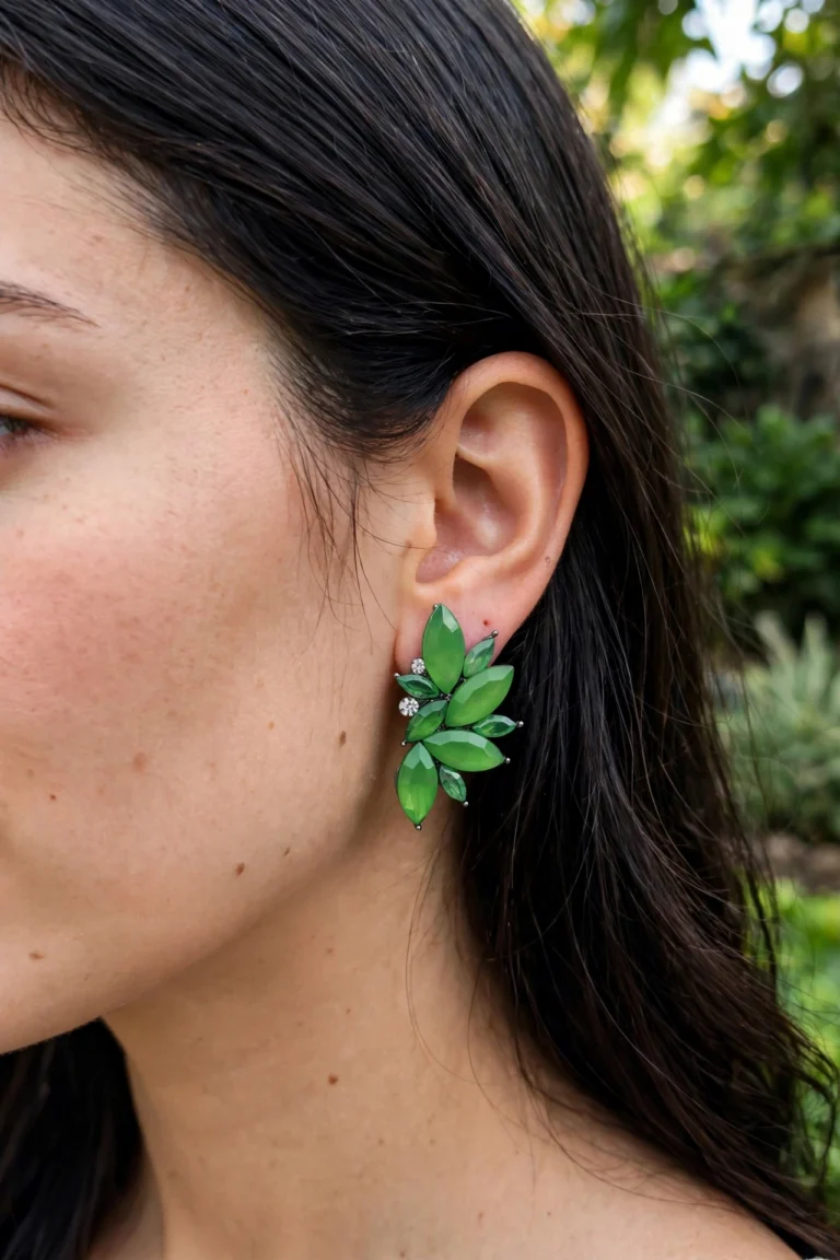 Sophia Parrot Green Earrings - View 2