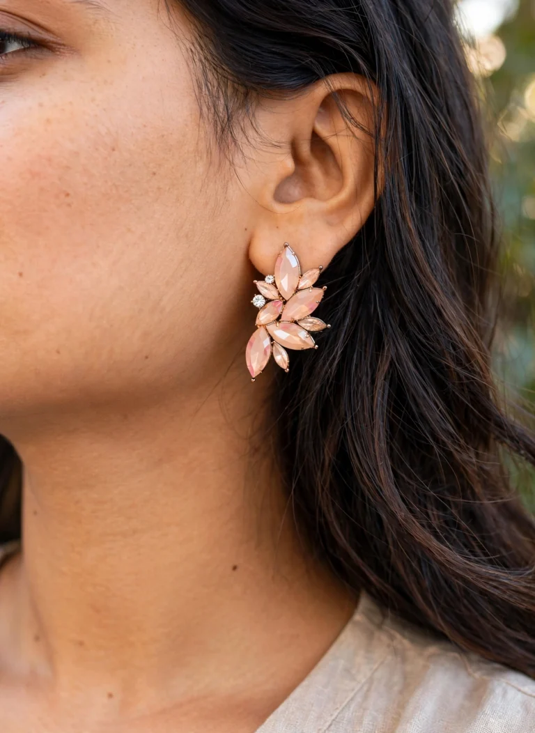 Sophia Pink Earrings - View 2