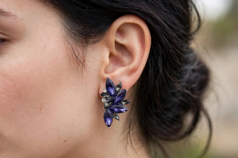 Sophia Purple Earrings - View 2