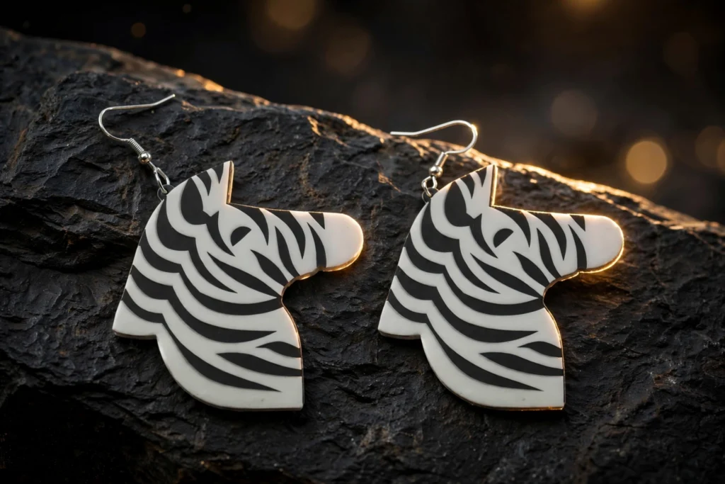 Zebra Earrings