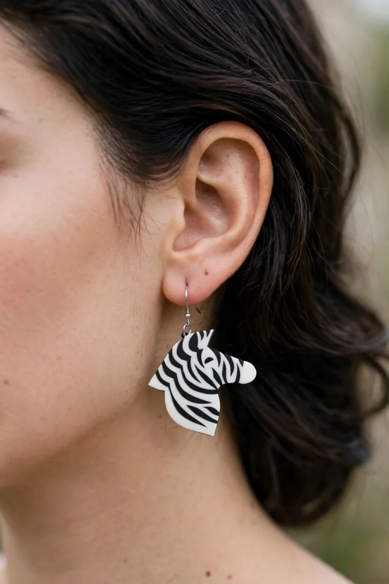 Zebra Earrings - View 2